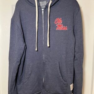 Men's Zip-Up Hoodie - Blue